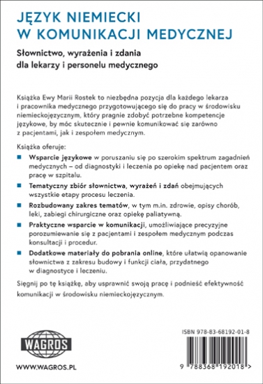 JĘZYK NIEMIECKI W KOMUNIKACJI MEDYCZNEJ Słownictwo, wyrażenia i zdania dla lekarzy i personelu medycznego - Kliknij na obrazek aby go zamknąć