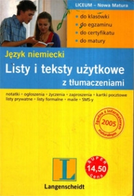 Język niemiecki Listy i teksty użytkowe z tłumaczeniami