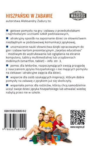 HISZPAŃSKI W ZABAWIE. Scenariusze gier i zabaw językowych dla młodszych dzieci - Kliknij na obrazek aby go zamknąć