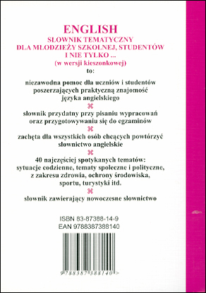 ENGLISH. Angielski słownik tematyczny (wersja kieszonkowa) - Kliknij na obrazek aby go zamknąć